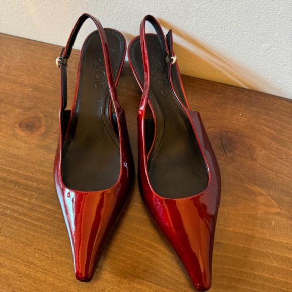 💎 AEYDE 💎  Catrina pumps Rouge High Gloss 38 EU/7 US - Picture 5 of 16